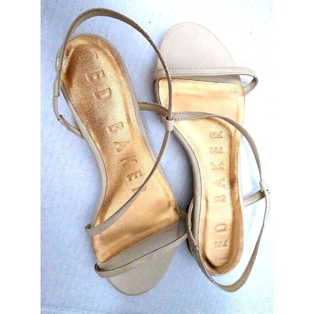 Ted Baker London Women's Ankle Strap Flat Nude Sandals Size  EU 38 /US 7… - Picture 11 of 14